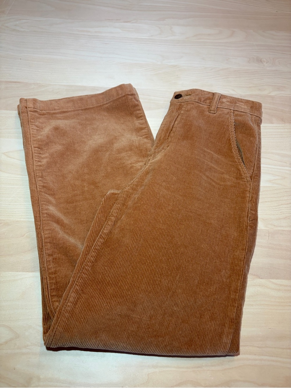 Letter To Juliet Wide-Leg Corduroy Pants in Rust